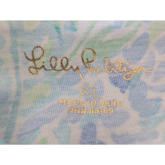 Lilly Pulitzer Kristen Swing Dress Bayside Blue Lilly Loves Texas Size XL - Picture 5 of 8